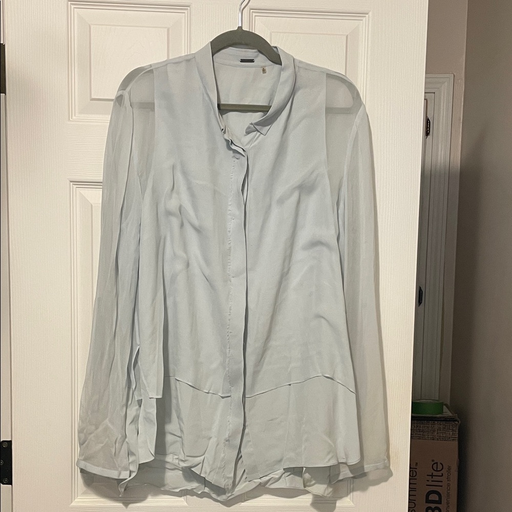 Elie Tahari 100% Light Blue Blouse